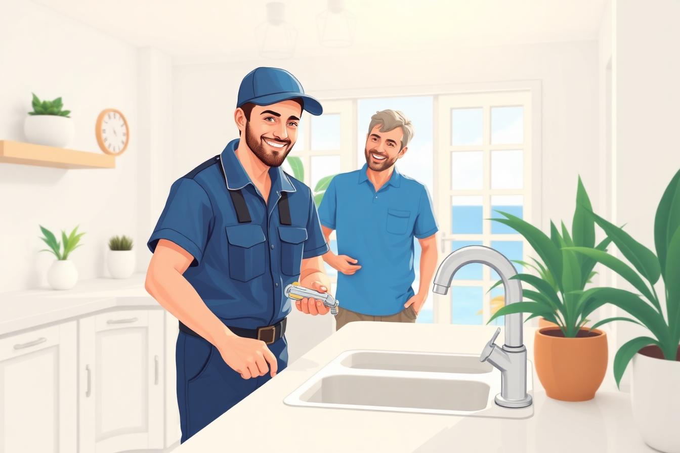 Técnico amigable ayudando a un cliente en su hogar en la Isla de Margarita